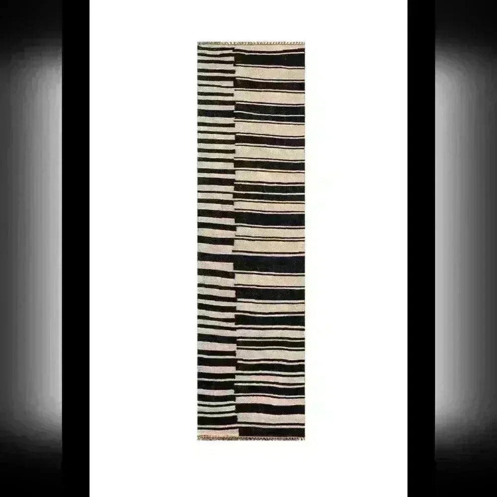 Lemieux Et Cie by Momeni Metlili Black And Tan MTL-4 Runner Area Rug, 2'3" x 8'